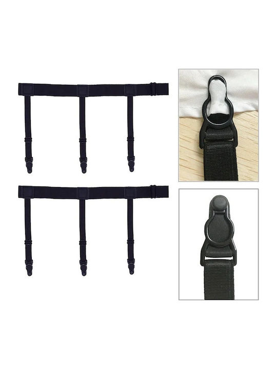Set 2 Breteli Pentru Prinderea Cămășii Zola Material Elastic Circumferință 41-65 Cm 3 Prinderi