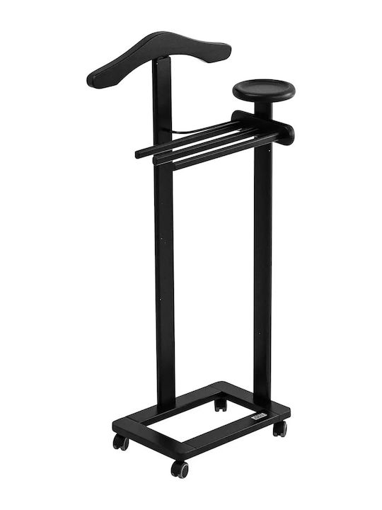 Arredamenti Italia Rollbar Kleiderständer Schwarz 43x43x103cm