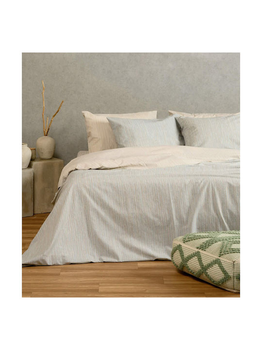 Melinen Nika Pillowcase Set with Envelope Cover Light Blue 50x70cm.