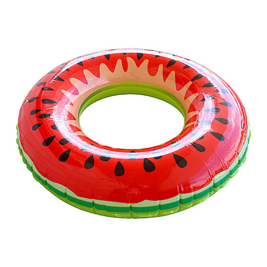 Swim Ring Shape Watermelon Design 90cm 4pcs