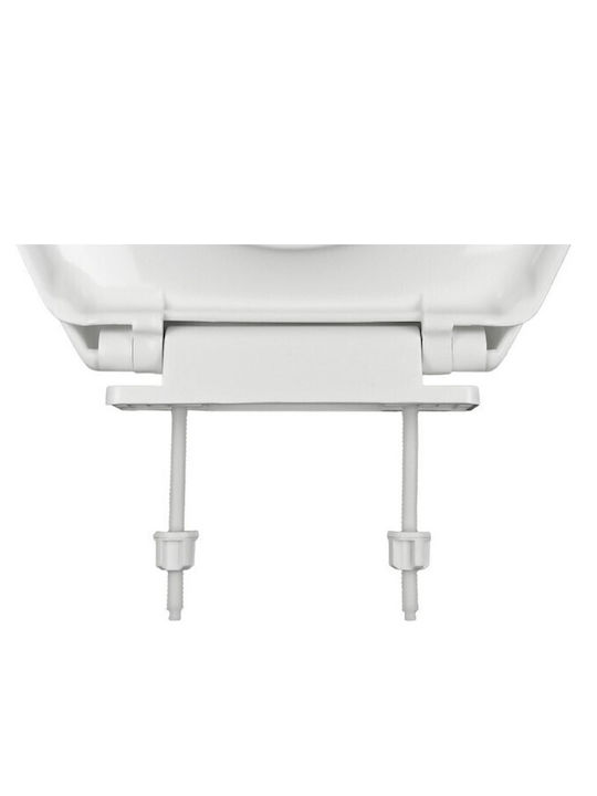 EVIOP Bakelite Soft Close Toilet Seat White Universal 19cm