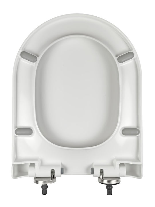EVIOP Capac WC Închidere lentă din plastic Alb