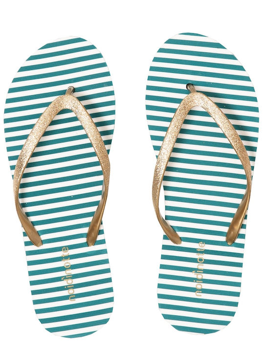 Women's Flip Flops White/Green