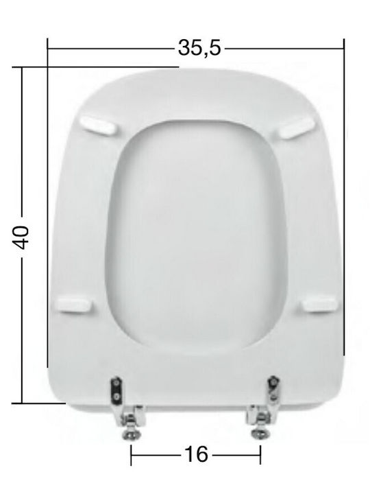 EVIOP Plastic Toilet Seat White