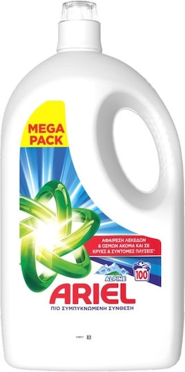 Ariel Alpine Liquid Laundry Detergent for White Clothes 100 Washes