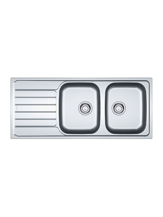 Franke Skx 621 1010298444 Drop-In Sink Inox W116xD50cm Silver