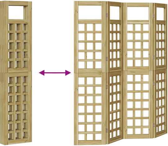 vidaXL Διακοσμητικό Παραβάν Ξύλινο 120x180cm