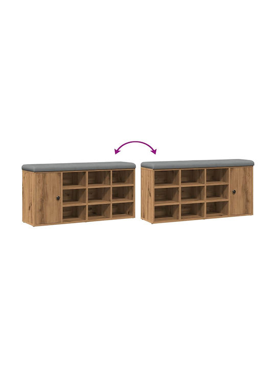 Entry Furniture with Shoe Rack Coffee 102x32x50cm