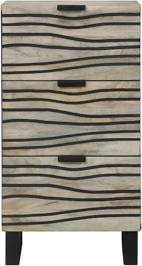 Sertar De Birou Din Lemn Alb Și Negru 40x33.5x75cm