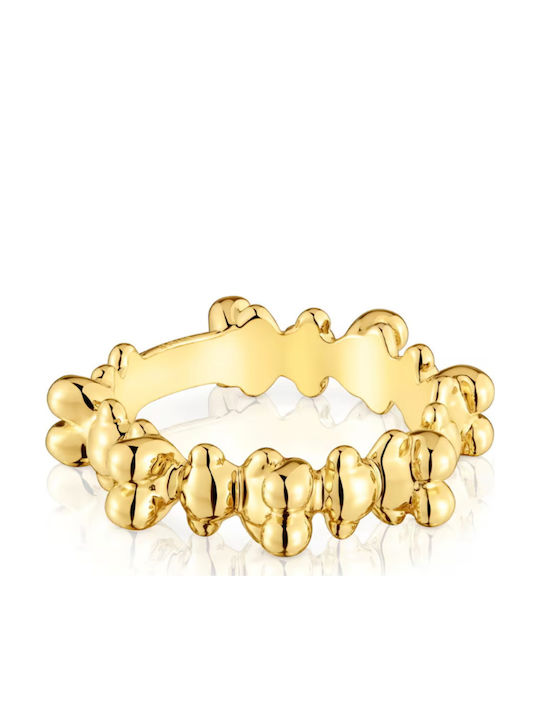 Tous Silver Gold Plated Ring Ring made of Silver Gold Plated