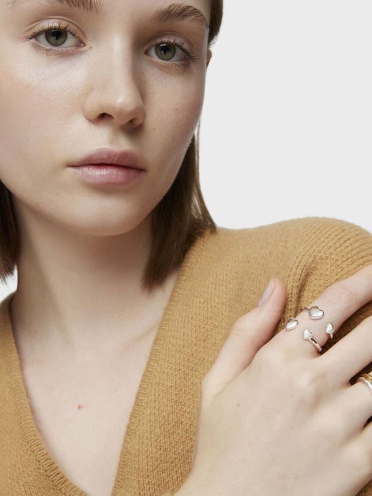 Tous Heart 2 Tone Ring made of Silver Gold Plated