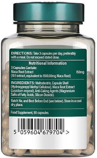 Holland & Barrett Maca 1500mg 90 Mützen