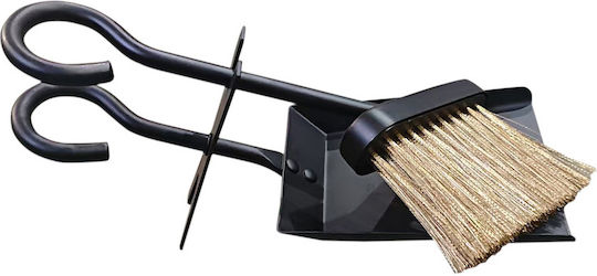 Home & Camp HCFT4063 Fireplace Tool Set with Stand Holder Silver