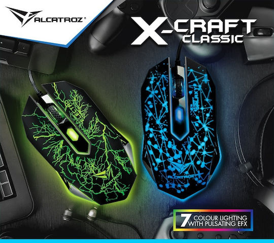 Alcatroz Xcraftcle Gaming Gaming Maus Grün