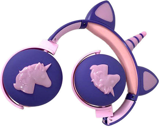 Unicorn Kabellose Bluetooth Kinder Am Ohr Kopfhörer mit 8 Stunden Betriebszeit Lila