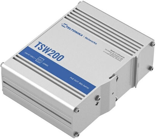 Teltonika TSW200 Managed L2 PoE+ Switch with 8 Gigabit (1Gbps) Ethernet Ports and 2 SFP Ports