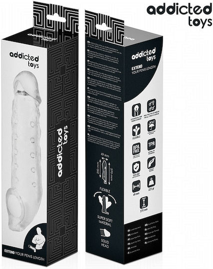 Addicted Toys Προέκταση Πέους Διάφανη 23cm