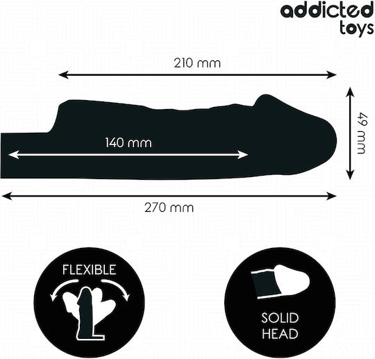 Addicted Toys Penis-Verlängerung Transparent 27cm