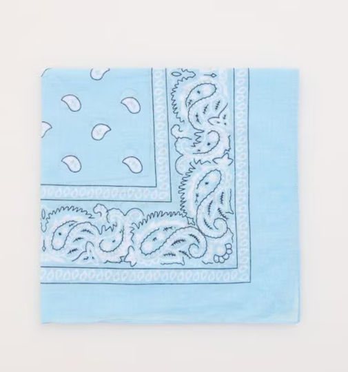 Bandana Baumwollene Lahuuri 54*54cm Himmelblau