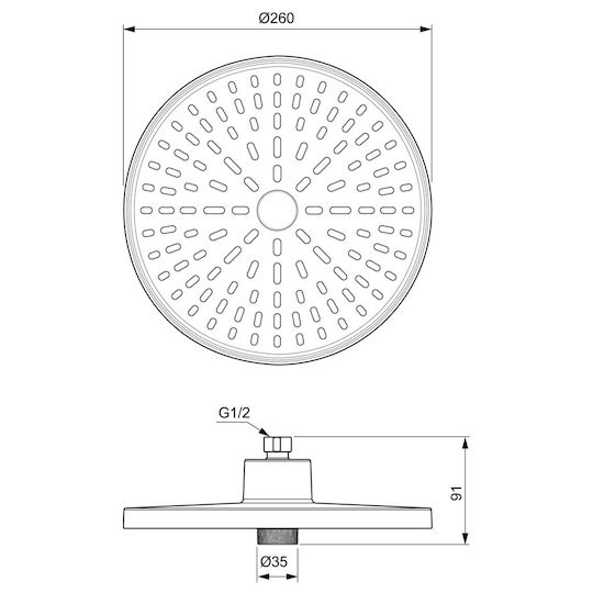 Ideal Standard Idealrain Κεφαλή Ντουζ