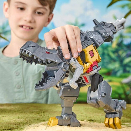Action Figure Changes to Dino: Cyberworld Transformers Chomp & Battle Grimlock for 6+ years old Years 22.5cm.