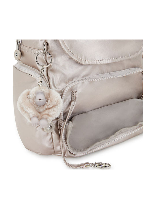 Kipling City Zip Ασημί