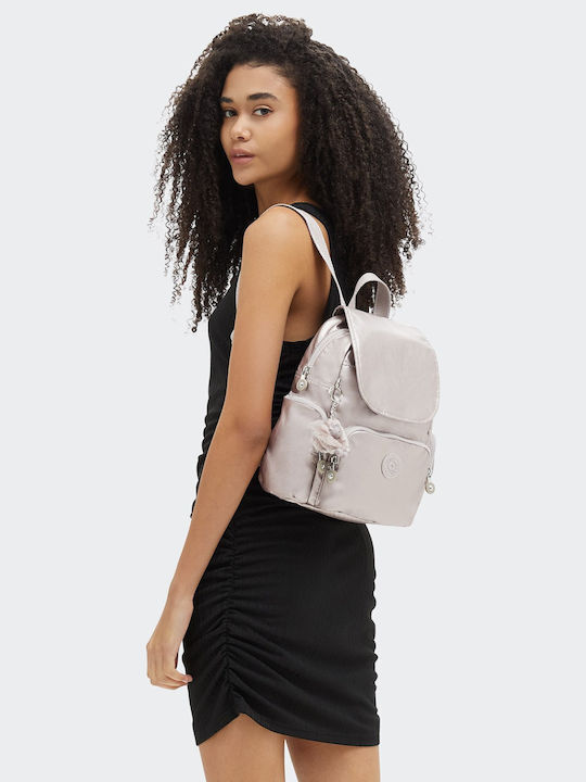 Kipling City Zip Ασημί