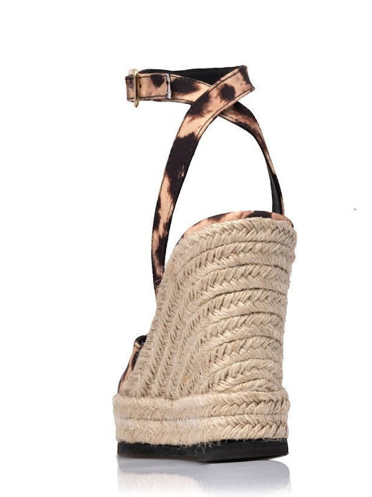 Platforme Dama De Vară Tip Espadrile Maro