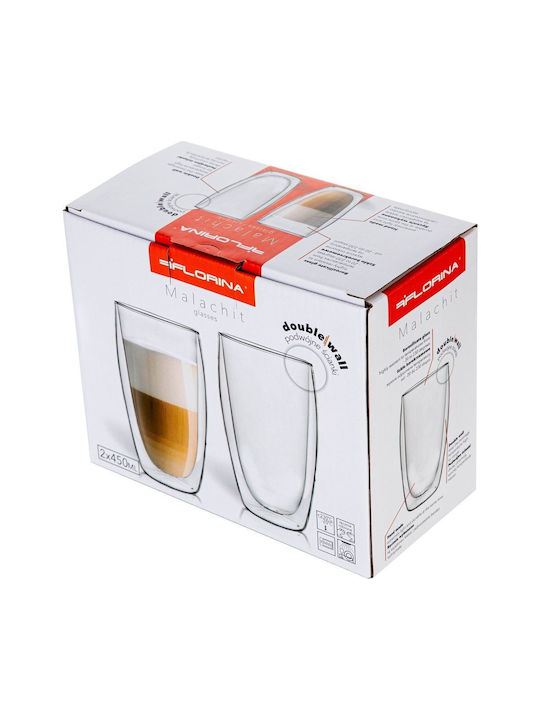 Botti Σετ Ποτήρια Καφέ/Freddo / Νερού από Γυαλί 450ml 2τμχ