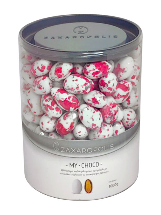 Zaxaropolis Κουφέτα Αμυγδάλου My Choco σε Σχήμα Κλασικό με Γεύση Φράουλα Φούξια 1000gr