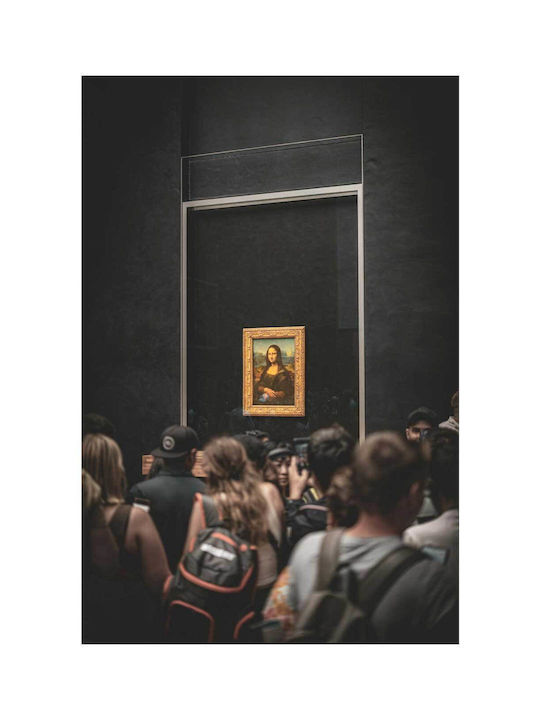 Panou Crowd Viewing Mona Lisa Mulțime Privește Mona Lisa 50x80
