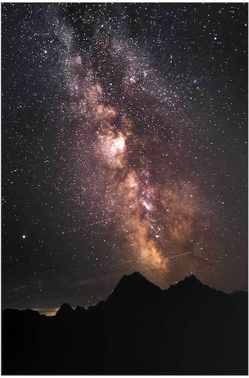 Πίνακας Starry Night Sky Over Mountains Έναστρος Νυχτερινός Ουρανός Πάνω Βουνά 70x100