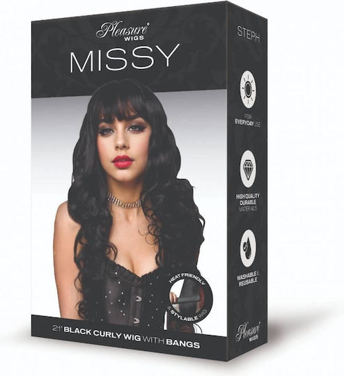 Μακριά Μαύρη Περούκα Pleasure Wigs Missy Black