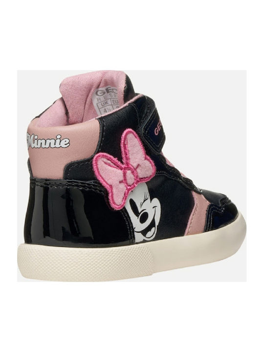 B Gisli Παιδικά Sneakers High με Σκρατς Μαύρα