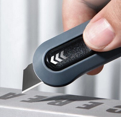 Deli Folding Knife with Blade Width 12mm Gray