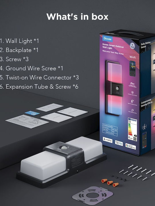 Govee Lumină de exterior montată pe perete IP65