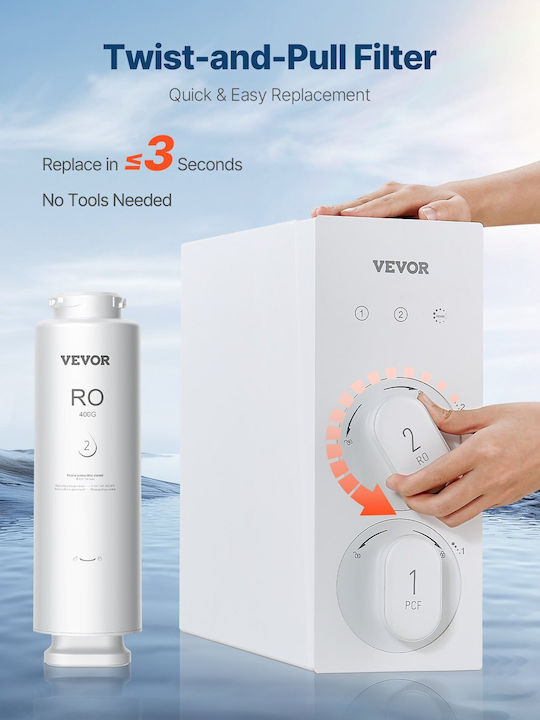 Vevor Water Filter Replacement Reverse Osmosis (RO) / Under Sink 0.0001 μm