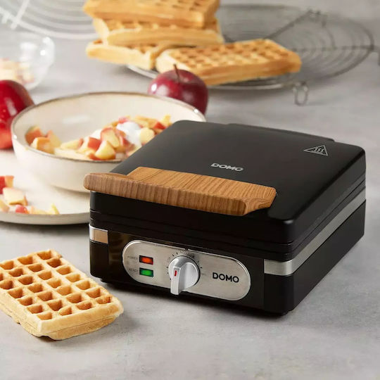 Domo Waffle Maker for Rectangular Waffles 2 Number of Waffles 1400W