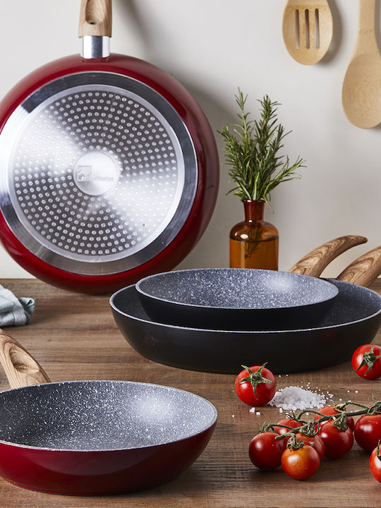 Bakaji Pans Set of Aluminum with Non-stick Coating 3pcs