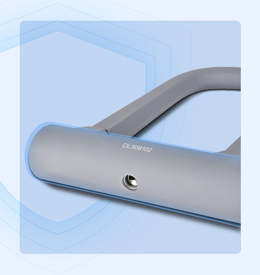 Deli Bicycle Pedal Lock with Key Gray