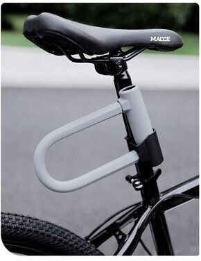 Deli Bicycle Pedal Lock with Key Gray