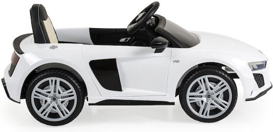 Audi R8 Spyder Cu Un Loc Cu Telecomandă Inspirat 12 Volți Alb Pentru 3+ Ani