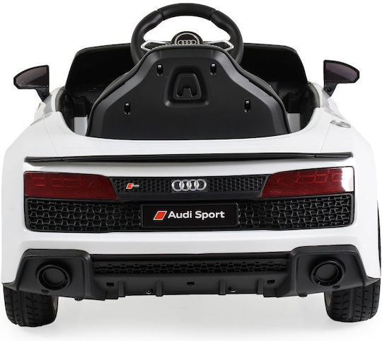Audi R8 Spyder Cu Un Loc Cu Telecomandă Inspirat 12 Volți Alb Pentru 3+ Ani