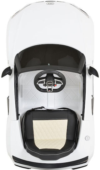 Audi R8 Spyder Cu Un Loc Cu Telecomandă Inspirat 12 Volți Alb Pentru 3+ Ani