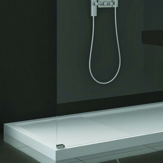Karag Walkin 3 Σταθερό Πλαϊνό Ντουζιέρας 168x200cm Clear Glass Black