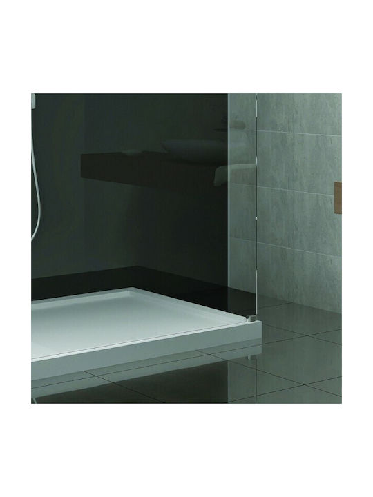 Karag Walkin 3 Σταθερό Πλαϊνό Ντουζιέρας 168x200cm Clear Glass Black