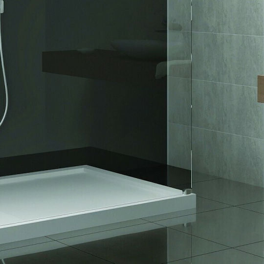 Karag Walkin 3 Σταθερό Πλαϊνό Ντουζιέρας 168x200cm Clear Glass Black