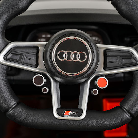 Audi R8 Spyder Cu Un Loc Cu Telecomandă Inspirat 12 Volți Alb Pentru 3+ Ani