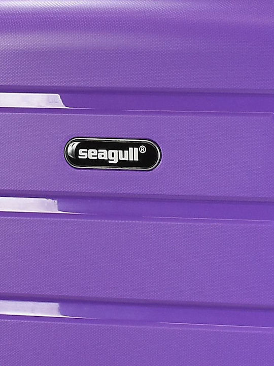Seagull Cabin Travel Suitcase Hard Purple with 4 Wheels Height 55cm SG180-55-Purple