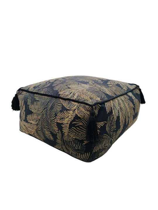 Bean Bag Stool Green-Black 45x45x33cm